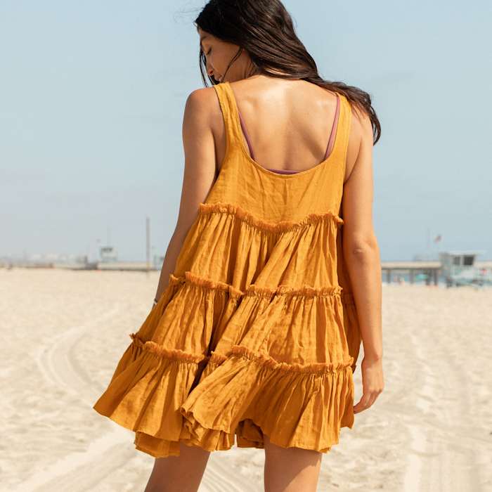 Half Day Dress in "24 Karat" Gold ($170) by Left On Friday